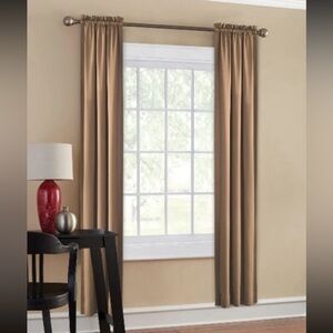 SOLD - Set of 4 Mainstays Taupe Curtain Panels 30” W x 84” L Woven